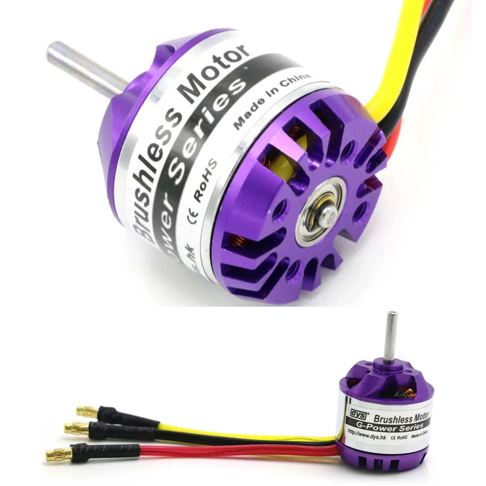 DYS-Motor sin escobillas D2830 2830, 750KV, 850KV, 1000KV, 1300KV, Motor de anulación sin escobillas para aviones y helicópteros de ala múltiple RC