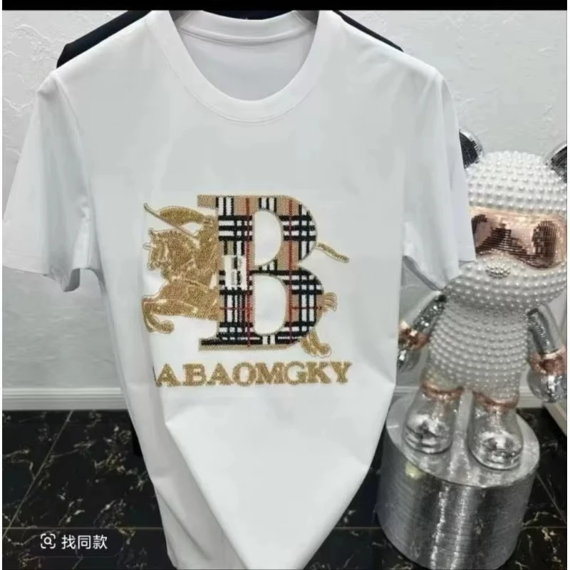 2026 High Quality Cotton Graphics Fashionable Luxury Shirt Spring Summer Women's Letter Print O-neck Short Sleeve Tshirt Ins Y2k