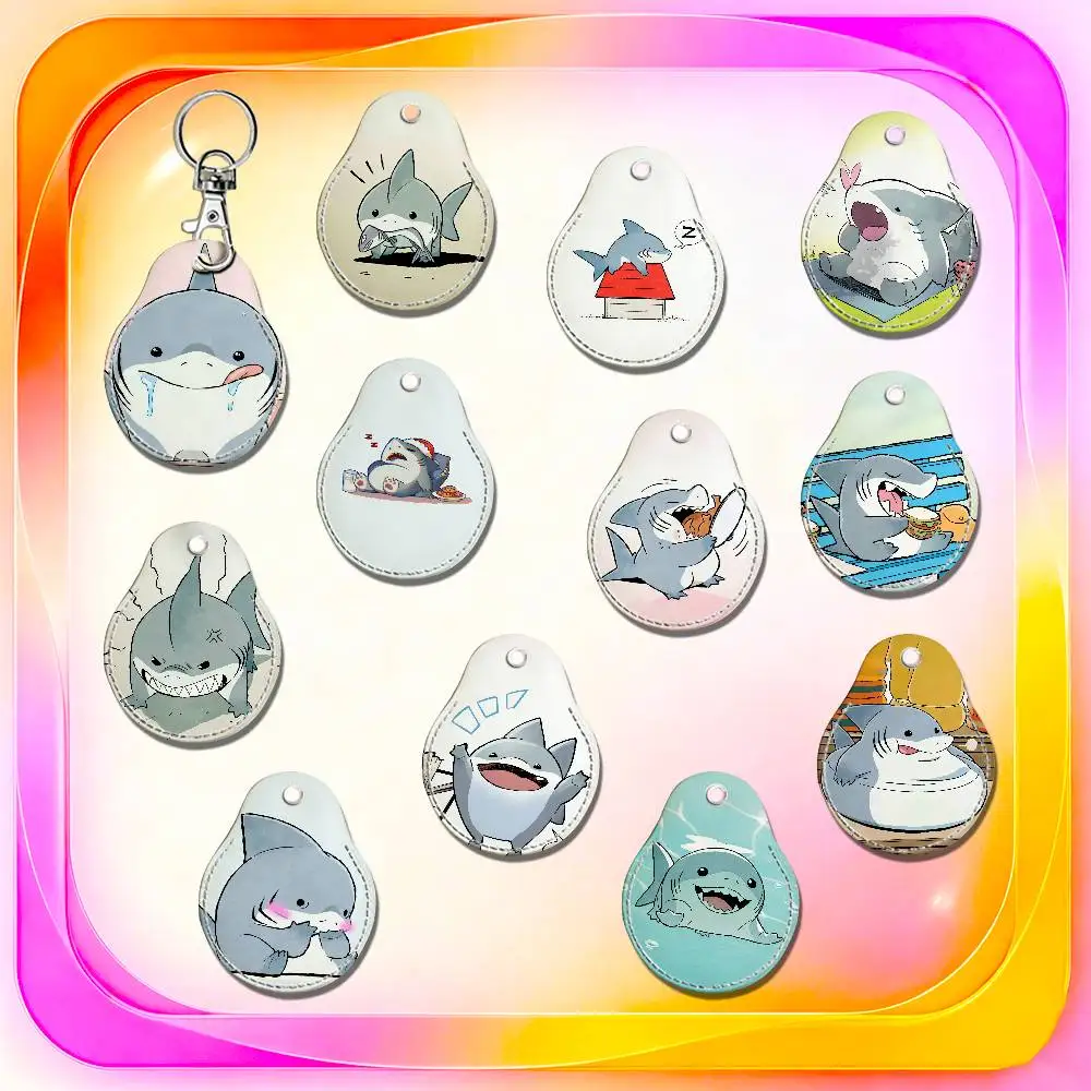 For Jeff the Land Shark For AirTag Case Card Holder Keychain ID Credit Bank Access Badge For Air Tag Case Shell