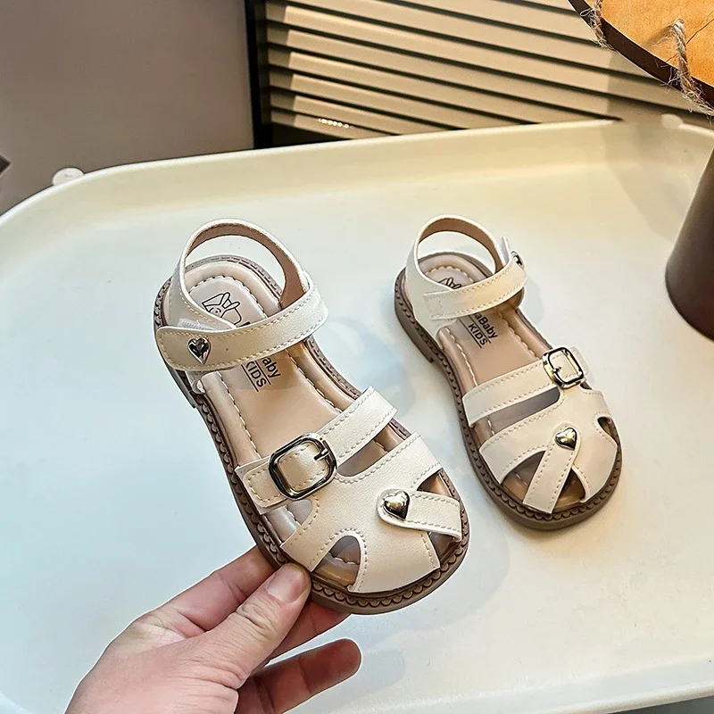 

Kids Flat Sandals Summer Classic Children's Sandals for Girls Anti-kick Versatile Toddlers Fashion Causal Flat Shoes Hollow-out