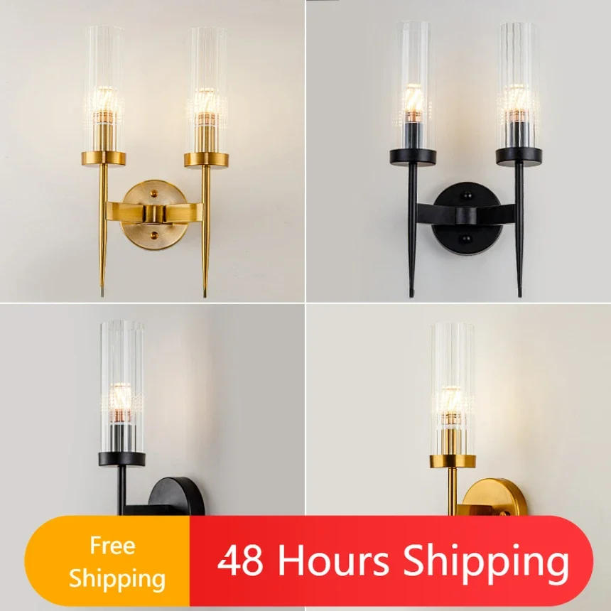 

Modern Wall Lighting for Bedroom Bedside Bathroom Sconce Light Restaurant Background Lamp Living Room Decoration Double Head