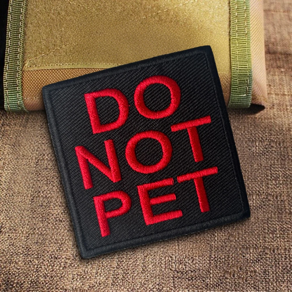 Parche bordado táctico eslogan NO MOCIONAR con velcro para mochila - imagen 2