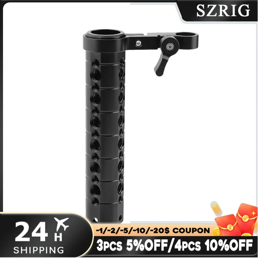 

SZRIG Top Handle Side Hand Grip with a 2-in-1 Rod Clamp Converter Cheese Handle For Dslr Cage Monitor Cage Camera Accessories