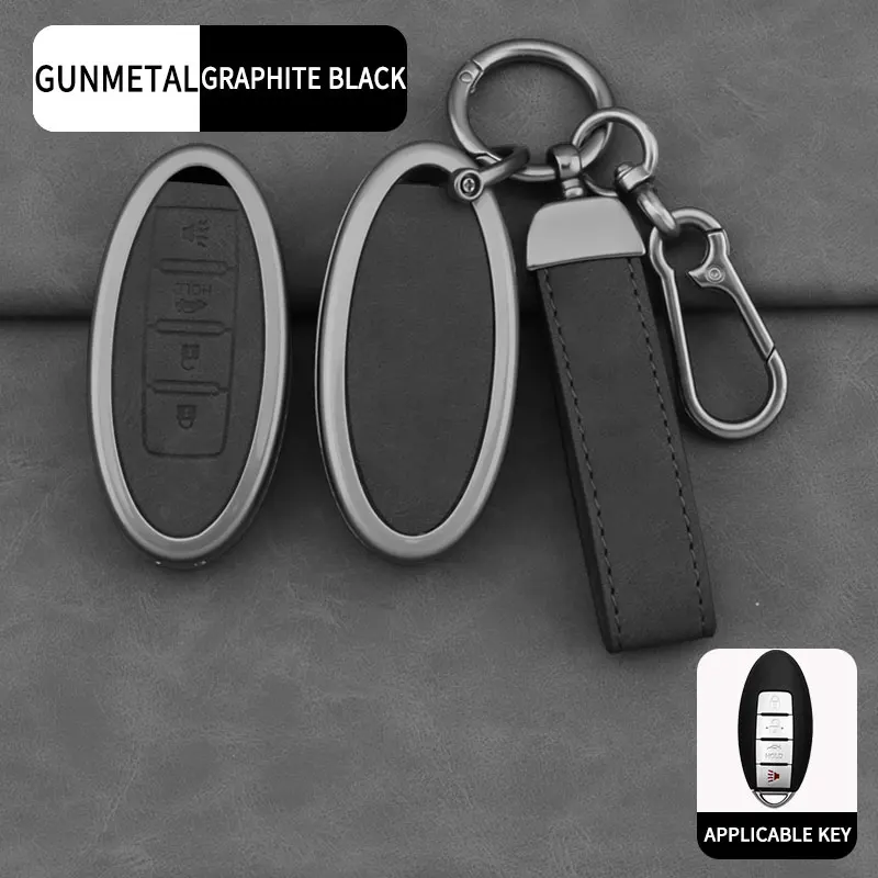 For Nissan Rogue XTrail T32 T31 Qashqai J11 J10 Kicks Tiida Pathfinder Accessories Zinc Alloy Car Key Case Cover Bag Shell
