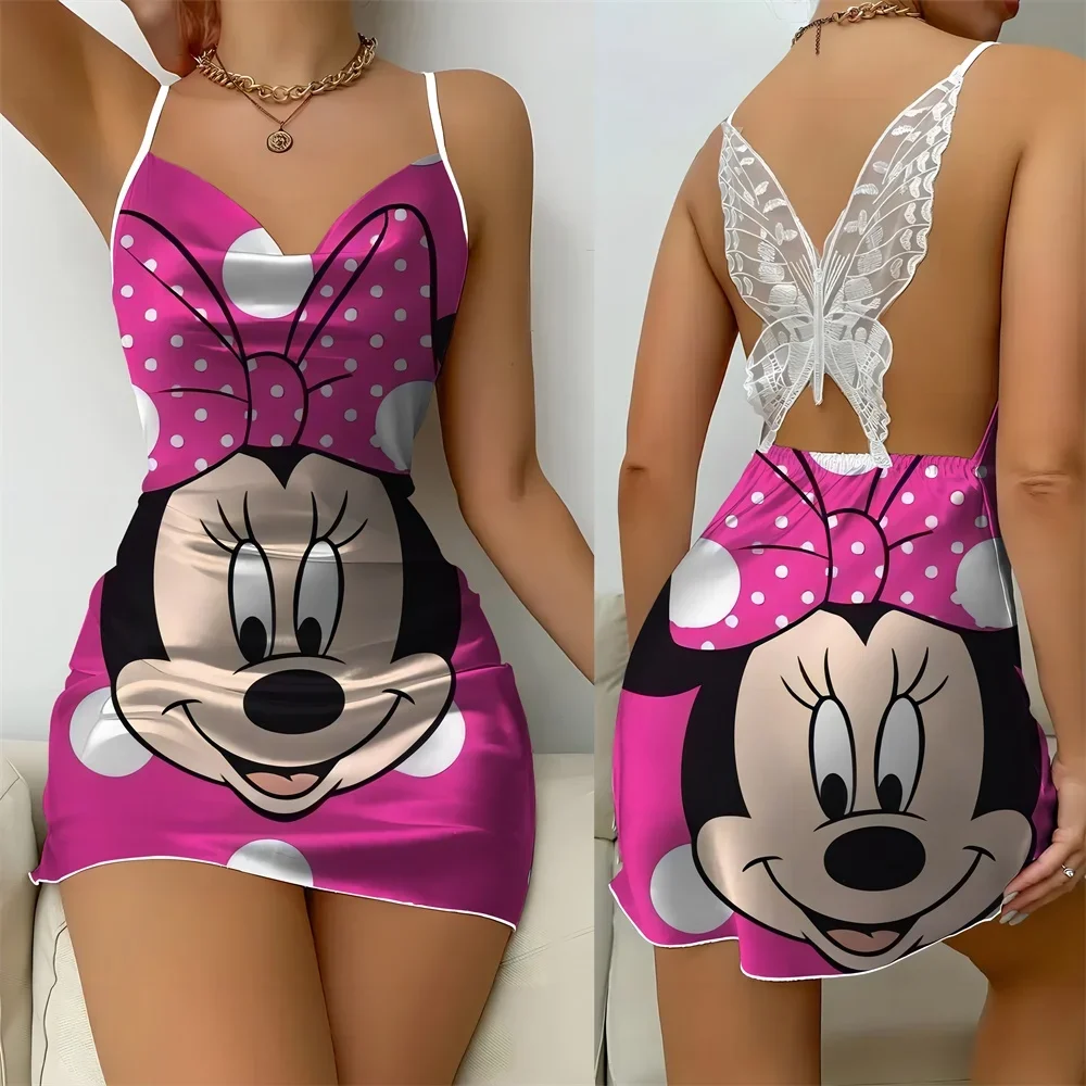 Fashion Nightwear for Women Disney Cartoon Female Pajama Sexy Slip Sleeping Dress Summer Sleevesless Comfortable Women's Pajama