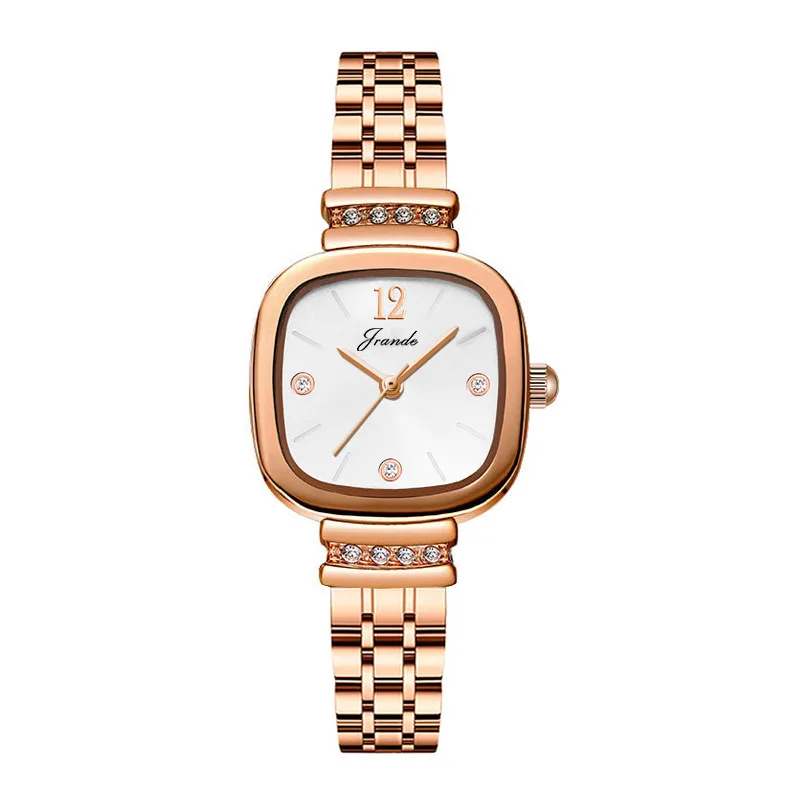 

Новые женские кварцевые часы с маленьким циферблатом цвета розового золота, стильные и роскошные женские часы. Часы и аксессуары.