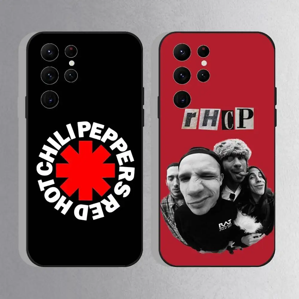 R-Red Hot Chili Peppers Phone Case For Samsung S10,S21,FE,S21 ,S26,S25,S24,S23,Ultra,S9,S22,Plus Black Shell Cover