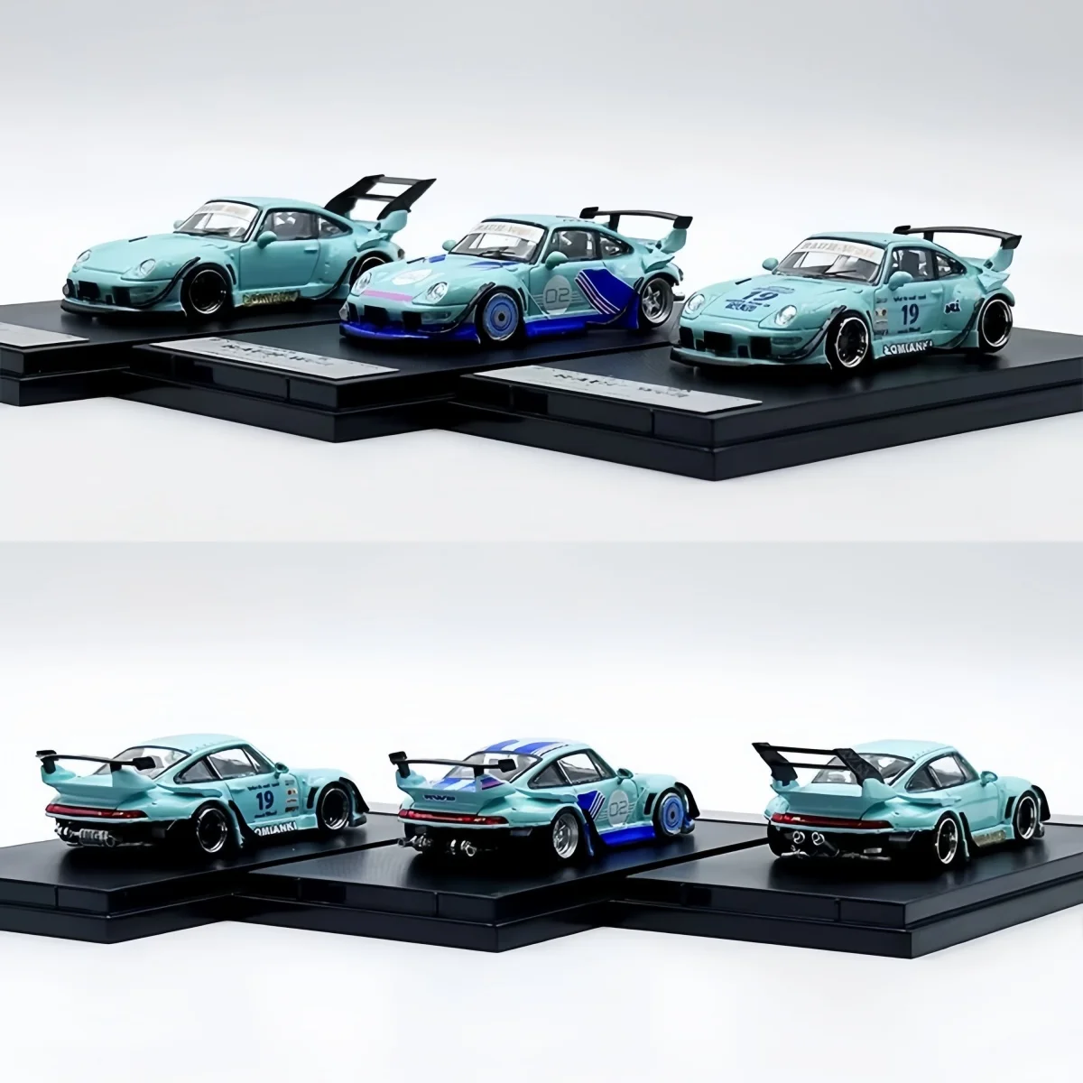 

SW 1:64 RWB 993 Tiffany Green Luminous Modified alloy car model