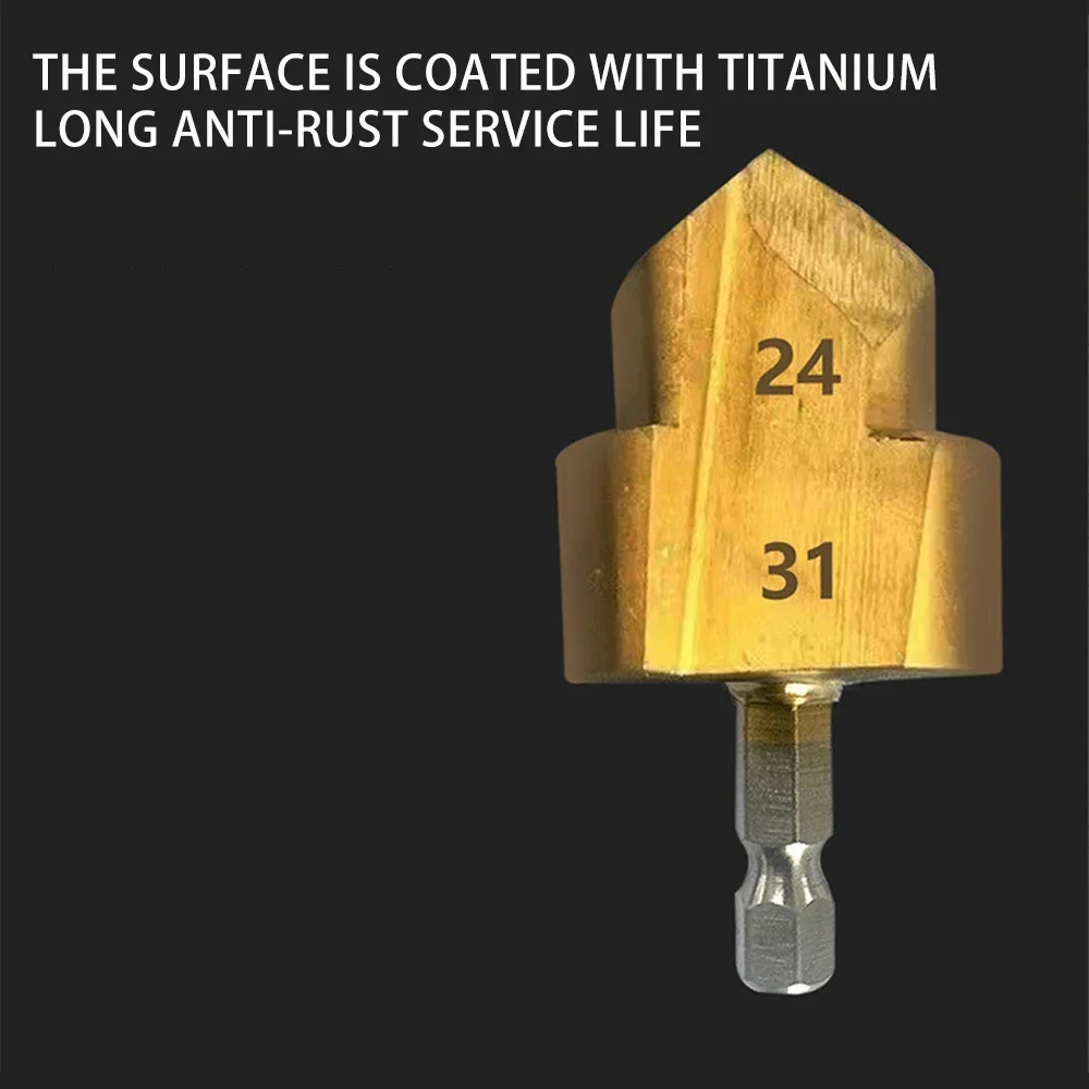 새로운 1/3개 PPR 리프팅 드릴 비트 20/25/32mm 티타늄 스텝 드릴 세트 육각 섕크 홀 오프너 코어 드릴 비트 (수도관 리밍용)