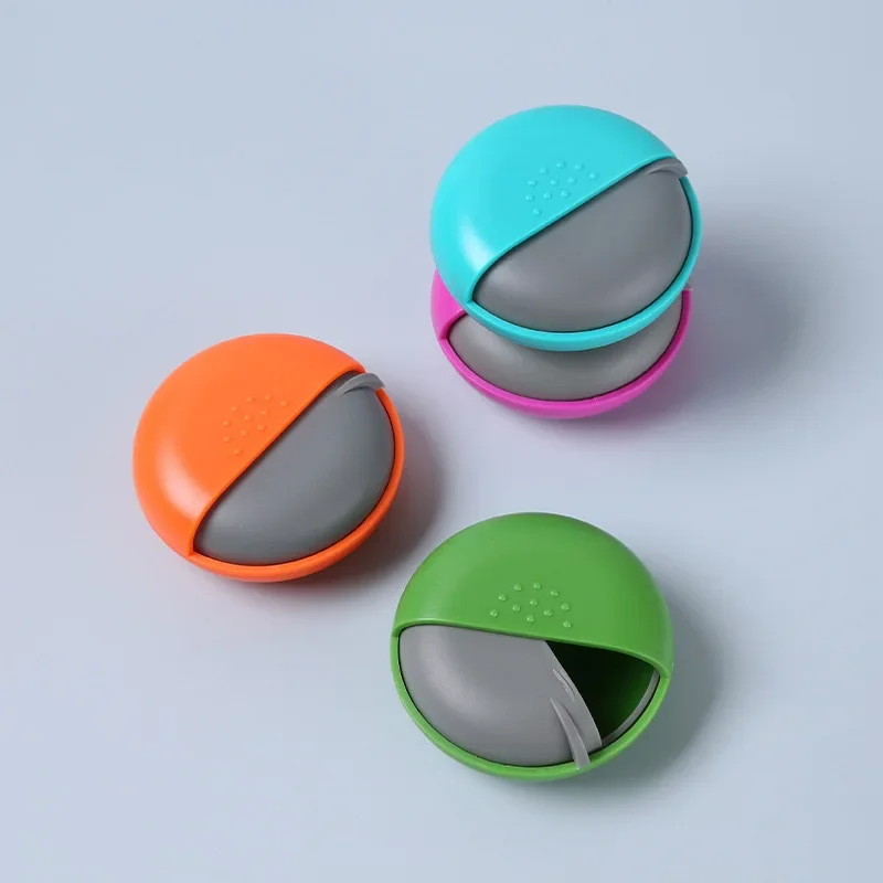 الملونة المحمولة جولة الدورية مقصورة واحدة الطب السفر سماعة لف صندوق تخزين صغير لطيف منظمة المنزل