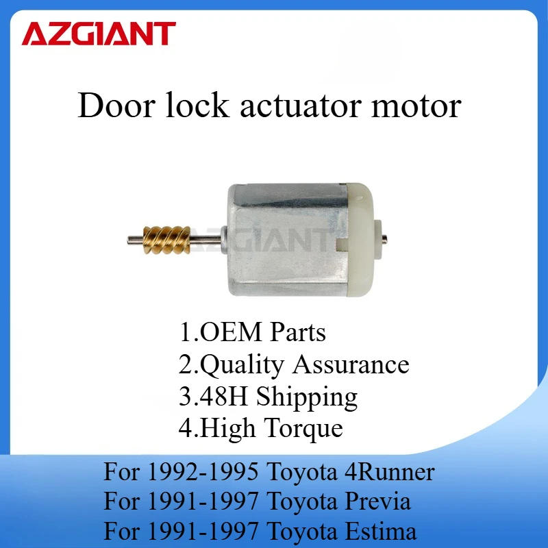 

AZGIANT Car door lock actuator motor for Toyota 4Runner/Previa/Estima/Lucida Estima Emina/Subaru Justy II high rpm new parts OEM