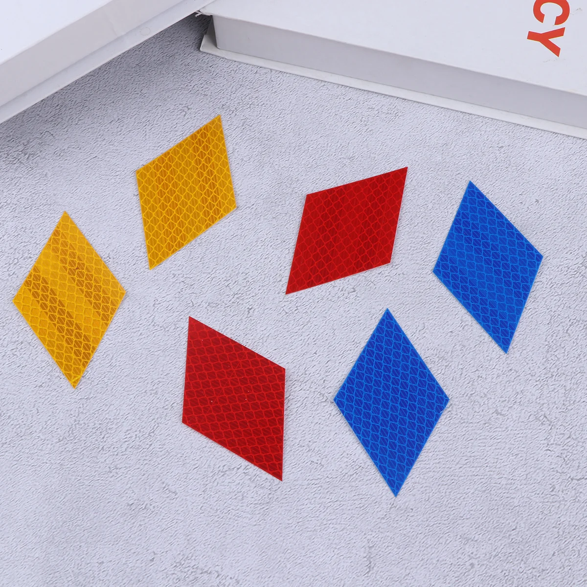 12Pcs Reflective Warning Sticker Durable Residue Free Decal for Bike Night Safety Red Reflective Sticker