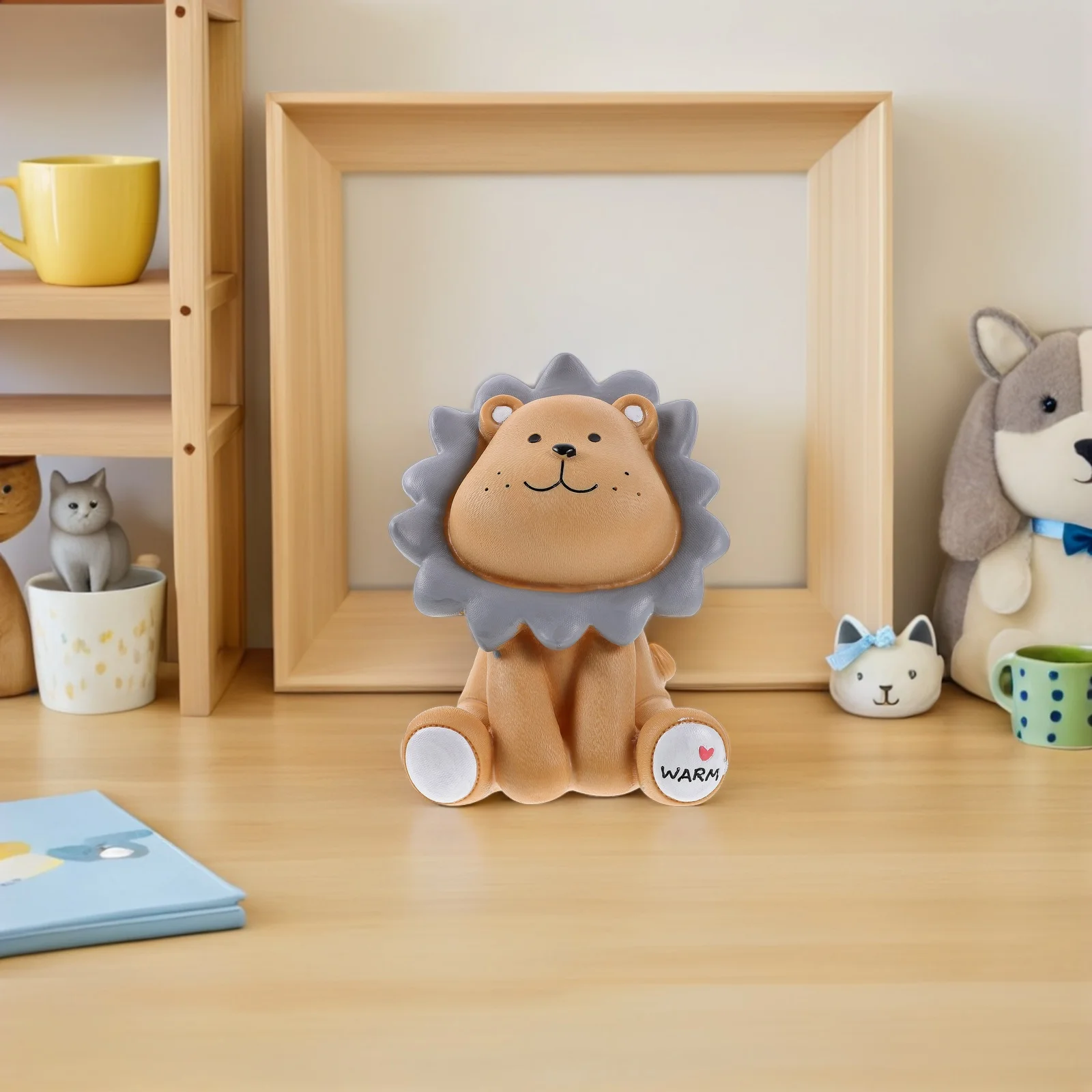 ブラウンライオン貯金箱漫画貯金箱子供男の子女の子保育園装飾クリエイティブ貯金箱クリスマス誕生日ギフト