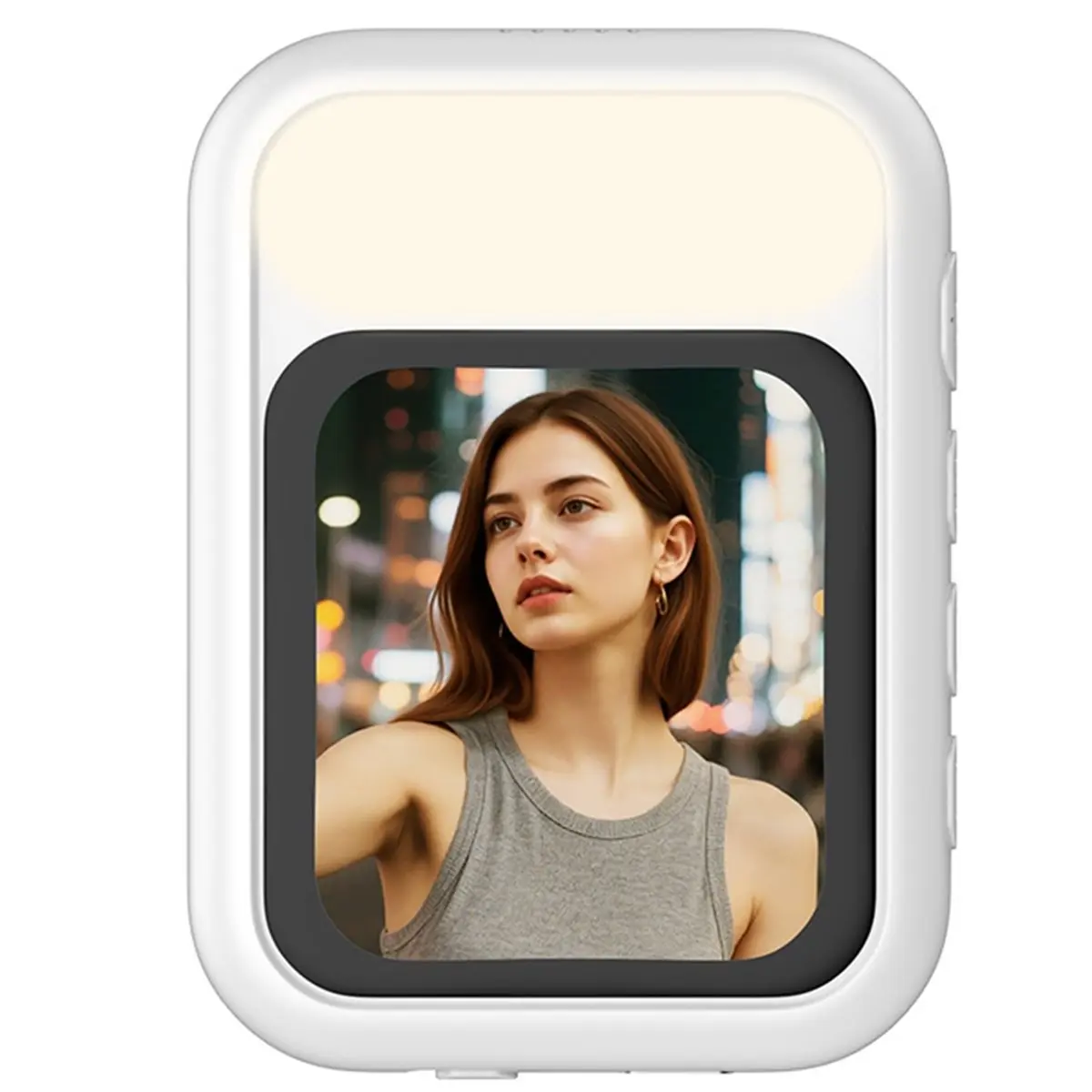 Selfie Monitor Screen Magnetic with Fill Light Phone Back Mirroring Rear Camera for Live Stream Vlogging Video Recording
