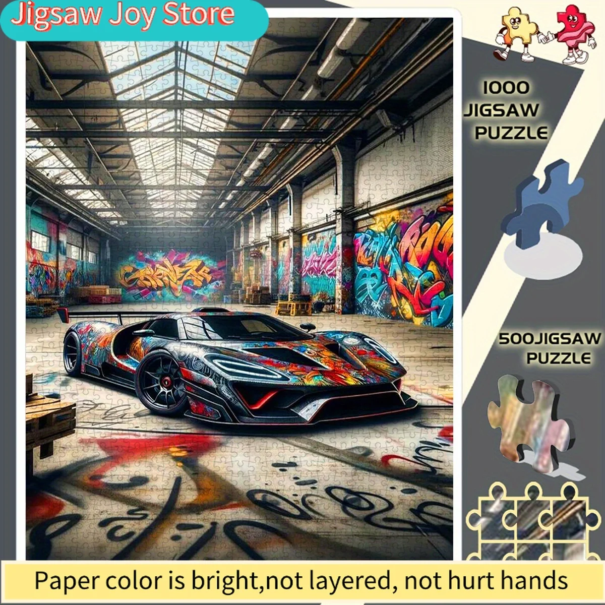 

500 или 1000 деталей для самостоятельной сборки пазлов, подходят для взрослых и всей семьи - сложный уровень для продвинутых пользователей, с прочными картонными элементами, портативные.