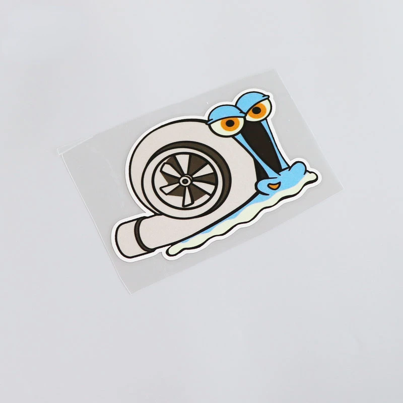 

Jpct cartoon funny animal snail decal for automobile and motorcycle Waterproof PVC ethyl thin sticker 11.8cm*8cm