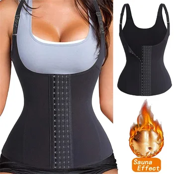 Corset sous le buste en latex pour femme, corset désossé en acier, ceinture d'entraînement à la taille, vêtements de sport, gaine d'entraînement