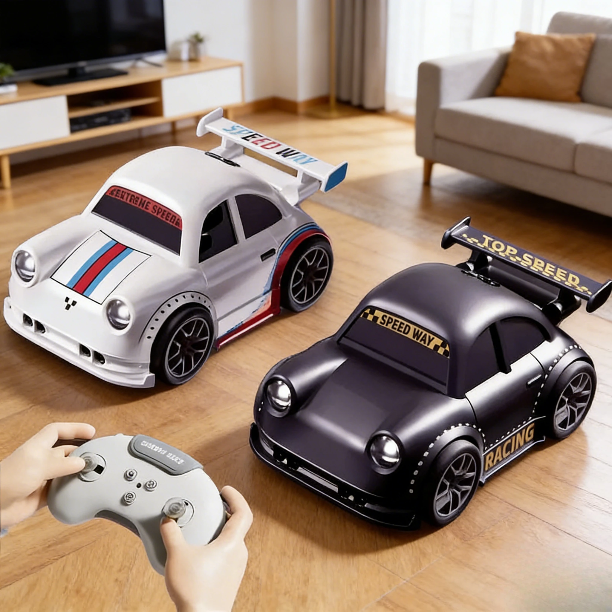 

Kids Outdoor Fun RC Toy Car Multifunctional Sensor Remote Control Mini Racing Vehicle with Flashing Light and Music