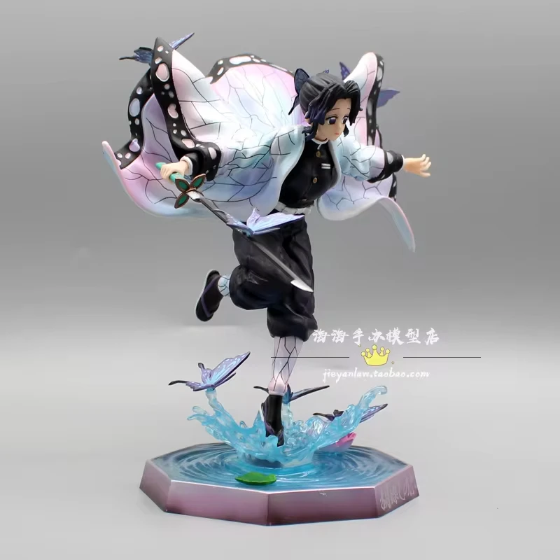 New 23cm Demon Slayer Figure Kochou Shinobu Figure Kimetsu No Yaiba Kamado Decoration Model Doll Figurine Pvc Toys For Children