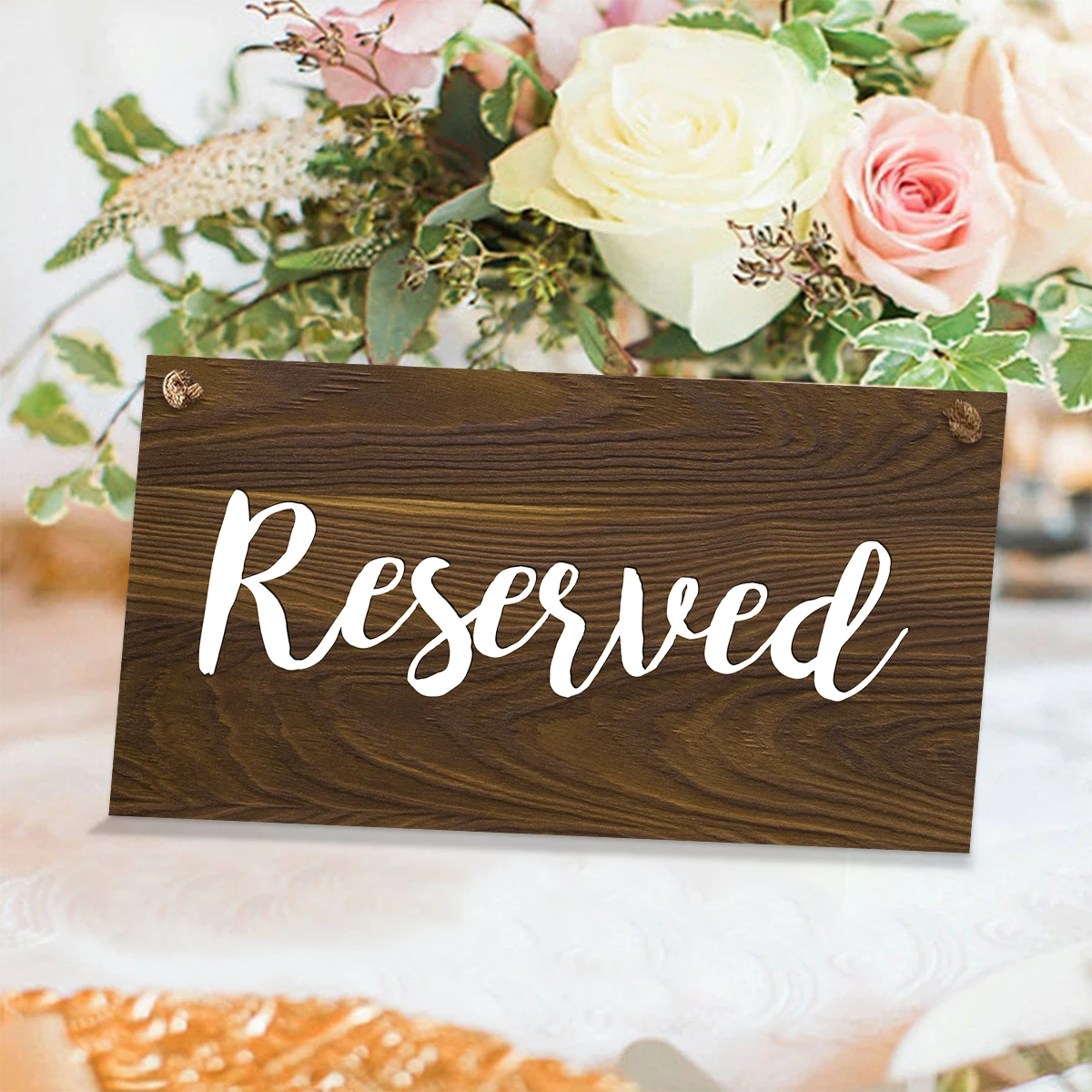 Rustic Wooden Reserved Signs for Wedding Reserved Seating Sign Wedding Decorations Hanging Reserved Ceremony Sign for Wedding