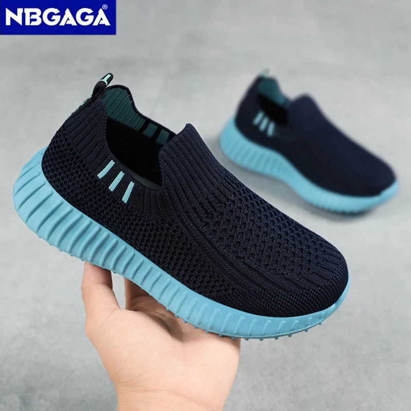 Kids Shoes Boys Running Sport Shoes Children Socks Sneakers Big Girls Breathable Mesh School Shoe Soft Sole Casual Walking Tenis