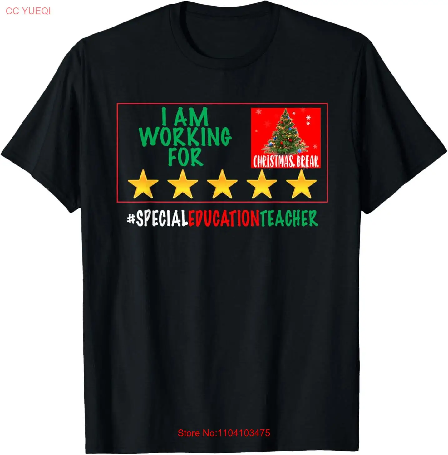 I Am Working For Christmas Break 5 Stars Special Education T-Shirt