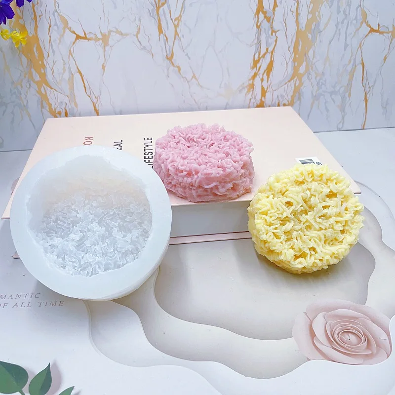 Simulation Instant Noodles Rice Balls Popcorn Fondant Silicone Mold DIY Chocolate Baking Candle Plaster Decoration Mold