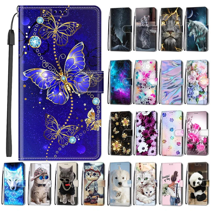 Flower Pattern Flip Case For Samsung Galaxy A13 Lite SMA137 A13 5G SM-A135 A136 A 13 Wallet Leather Phone Cases Stand Book Cover