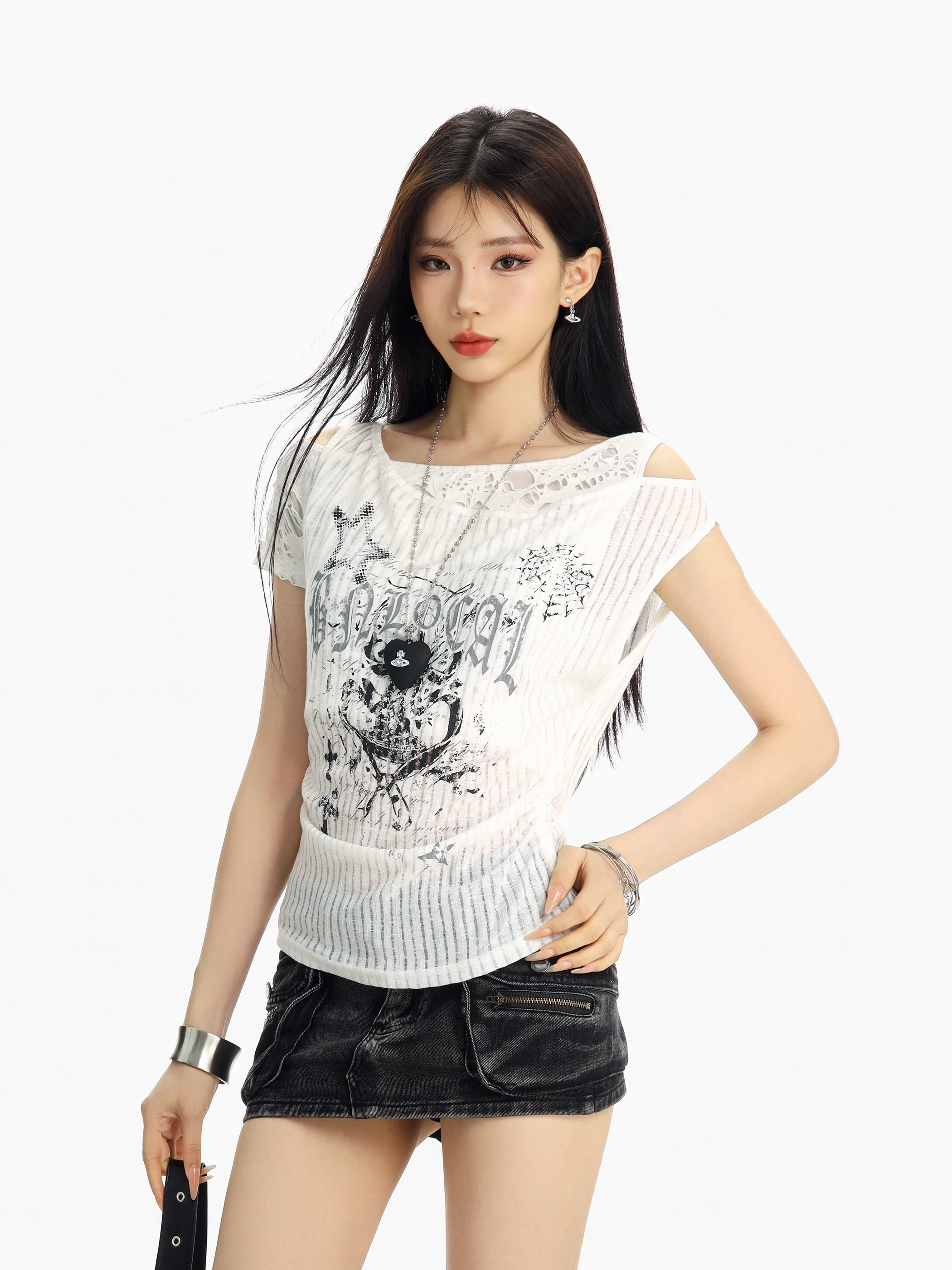 

Женская футболка Fiti ort Sve Slim Fit Design Sense Top Ciwalk с высокой талией, летняя одежда Beer Captain T