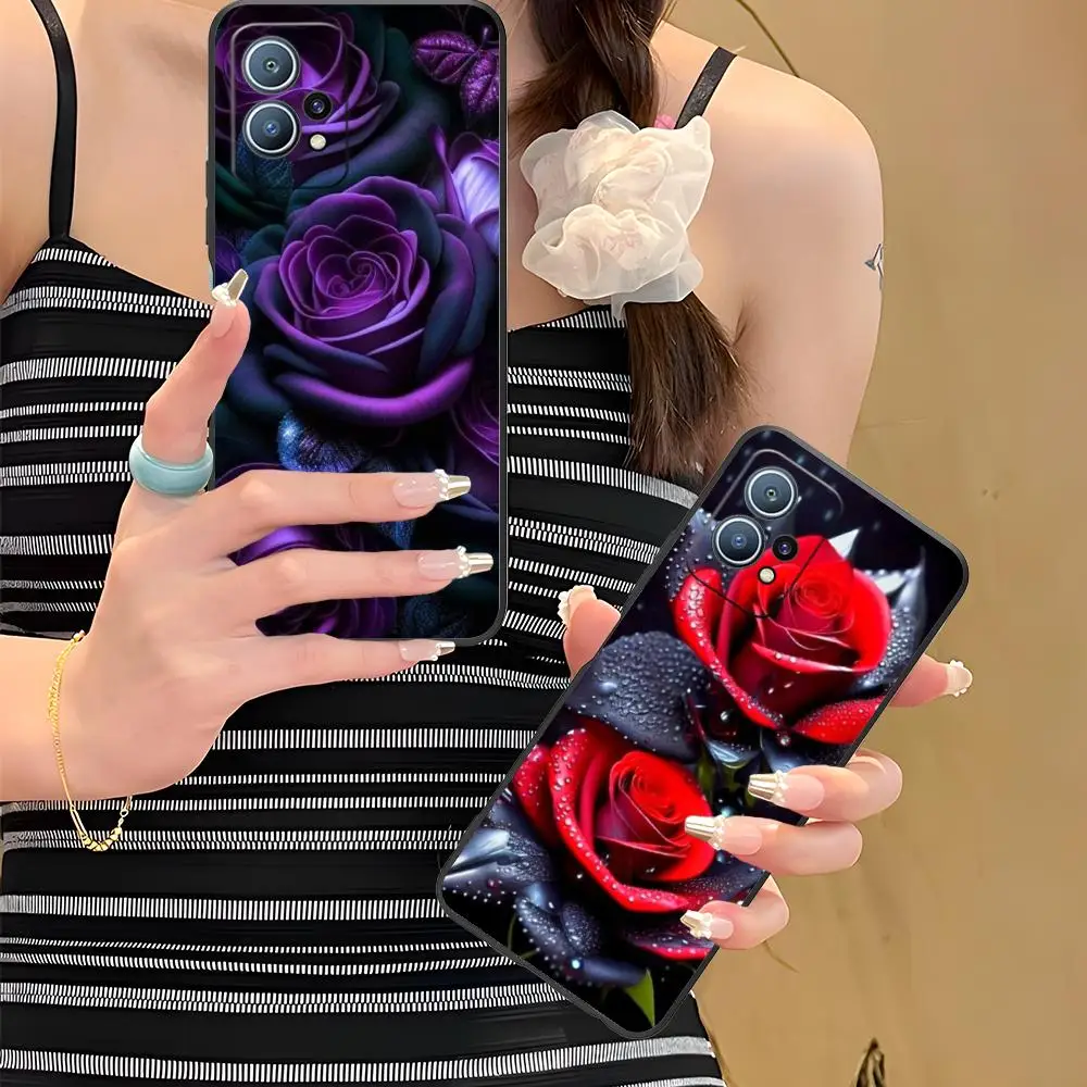 Funda de teléfono con flores rosas para Huawei P60 P50 P40 P30 P20 P10 P9 P8 Pro Lite Plus, funda suave de TPU a prueba de golpes