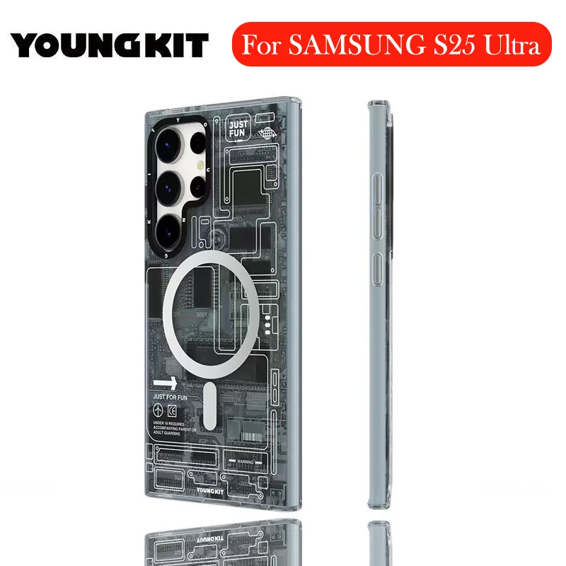 

Магнитный чехол YOUNGKIT для Samsung S25 Ultra Micro, матовая задняя крышка