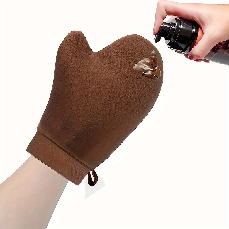 2 Stück Körpercreme-Handschuhe, schnelle Bräunungshandschuhe, SPA-Massage-Körper-Lotionshandschuhe mit ätherischen Ölen, Badetuch, Werkzeuge zum Auftragen