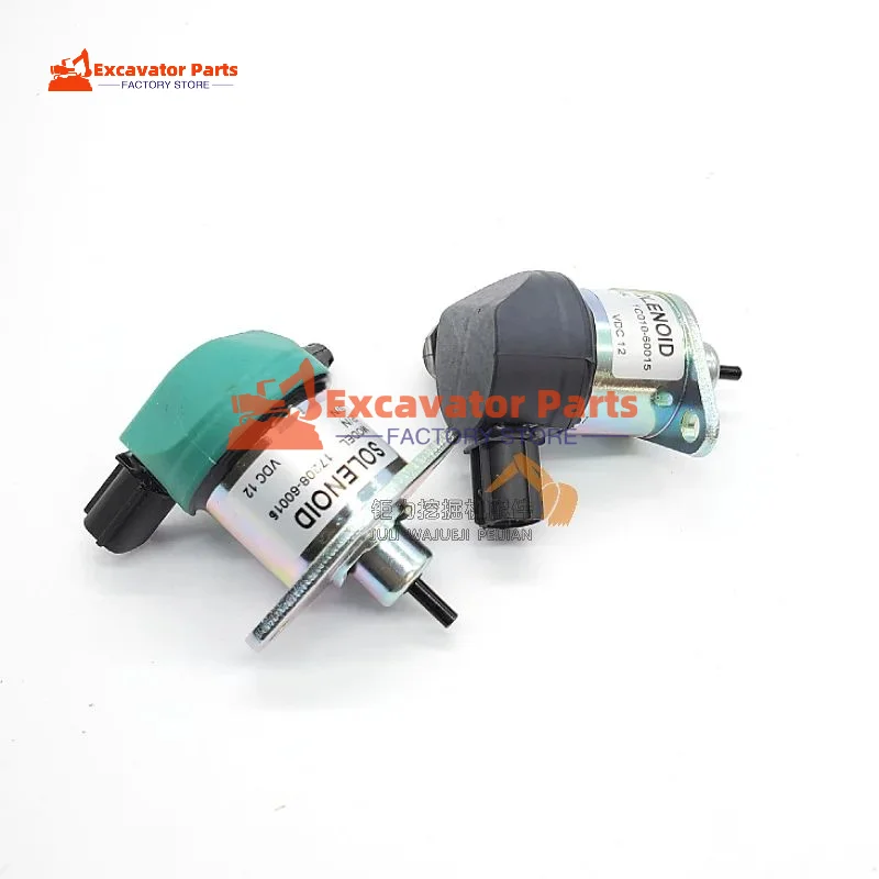 For Kubota KX161 836 Komatsu PC56 Engine flame extinguisher switch Oil cut-off valve stall solenoid valve Excavator Parts