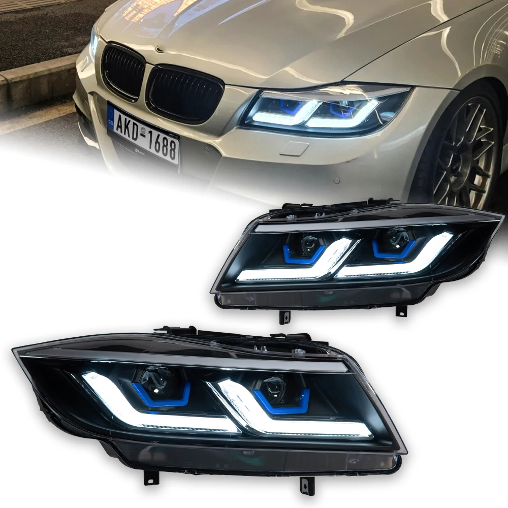 

2 PCS Car Styling Head Lamp for BMW E90 Headlights 2005-2012 M3 316i 320i 318i 323i 3 Series LED Headlight DRL Auto Accessories