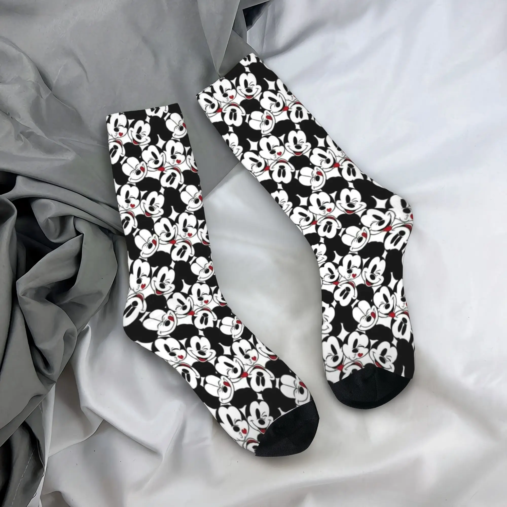 

Mickey Mouse Print Socks Custom Stockings Anti-Slip Men's Socks Medium Soft Autumn Leisure Outdoor Sports Socks