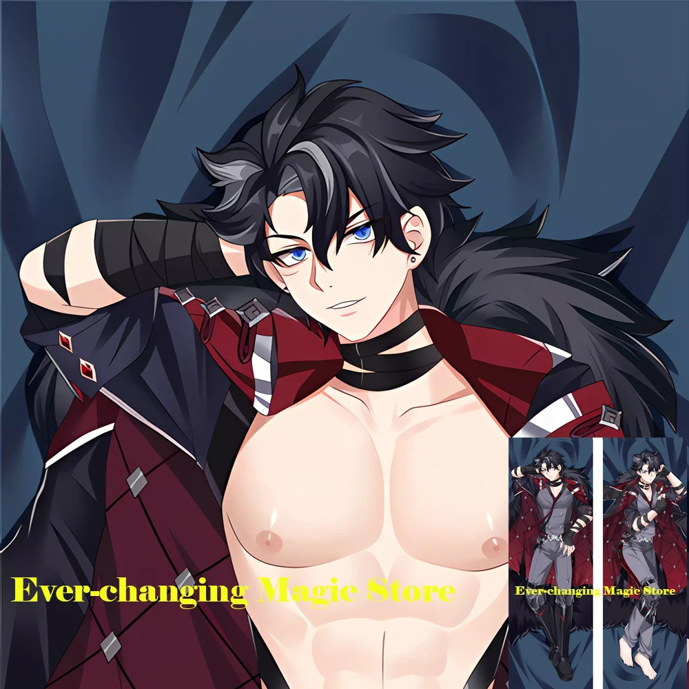 

Anime Decor Pillow Case Genshin Impact Wriothesley Dakimakura Waifu Pillowcase 2-Side Print Hugging Body Cushion Cover Gift