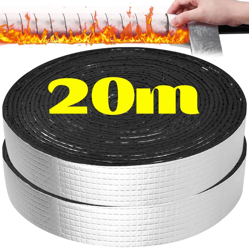 Outdoor Insulation Pipe Tape Winter Antifreeze Protection Foam Foil Water Pipe Wraps Fireproof Self-adhesive Pipes Tapes Sleeves