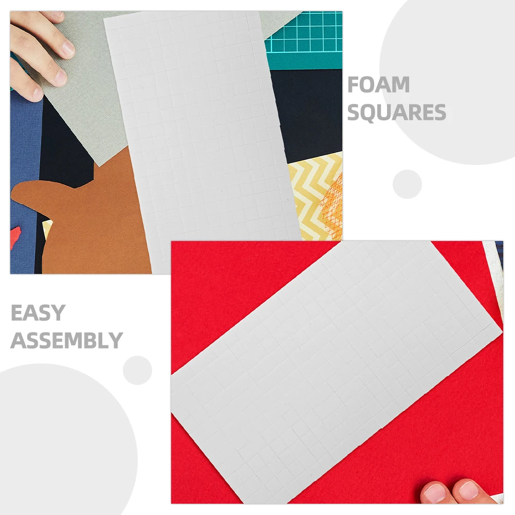 

8pcs Double Sided Squares Adhesive Mounts For Crafts Diy Decor 8 Sheets Sheets Sticky Dots Lightweight Tape Card Making