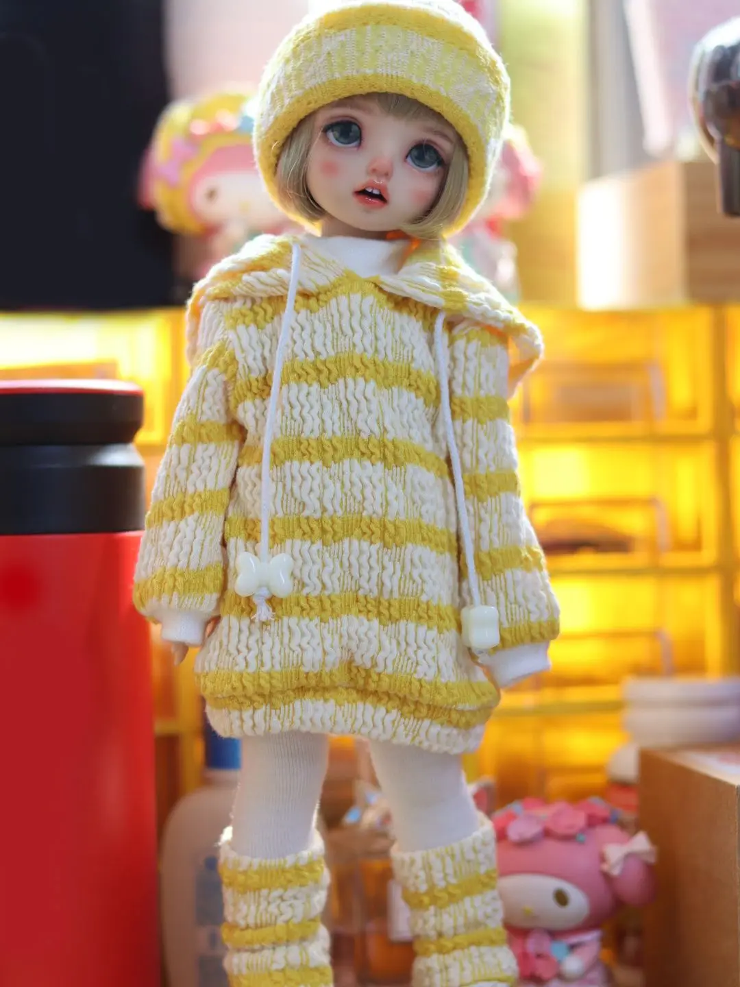 BJD doll clothes for 1/4 1/5 1/6 size bjd girl clothes1/4 1/5 1/6 cute doll sweater suit doll accessories (4 points)