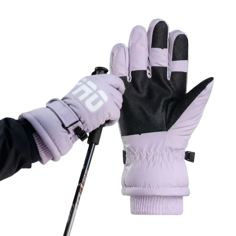 

Ladies' professional ski gloves, waterproof, windproof, warm, anti-slip, touch screen, outdoor sports, comfortable and durable