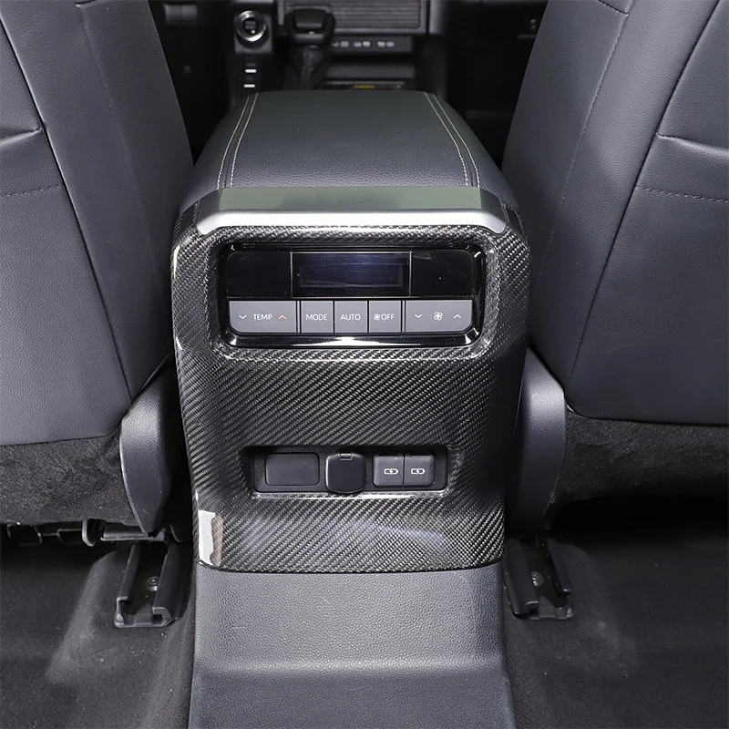 Real Carbon Fiber 1Pcs For Toyota Land Cruiser Prado 250 LC250 2024+ Car Rear Air Vent Anti-Kick Cover Sticker Car Accessories