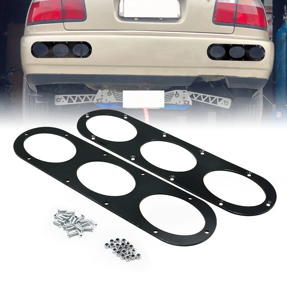 2pcs Black Rear Bumper Diffuser For Universal Car Rear Bumper Air Diversion Diffuser Panel