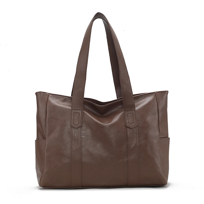 

Vintage Large Capacity Tote Bag, Retro Vegan Shoulder Bag, Women's Casual Handbag For Commute
