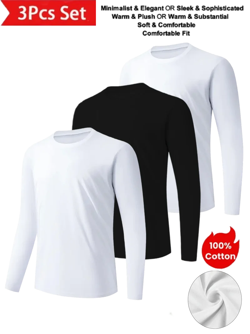 

Round Neck T-Shirt 3-Piece White and Black Ultra-Light Men's Quick-Drying Breathable T Shirt Suitable for Fitness Gym and Sport