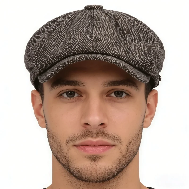 Men Casual Peaky Blinders hat Spring Autumn Retro Beret Hats Wild Casual Hats Unisex Wild Octagonal Cap girl Newsboy English hat view 2