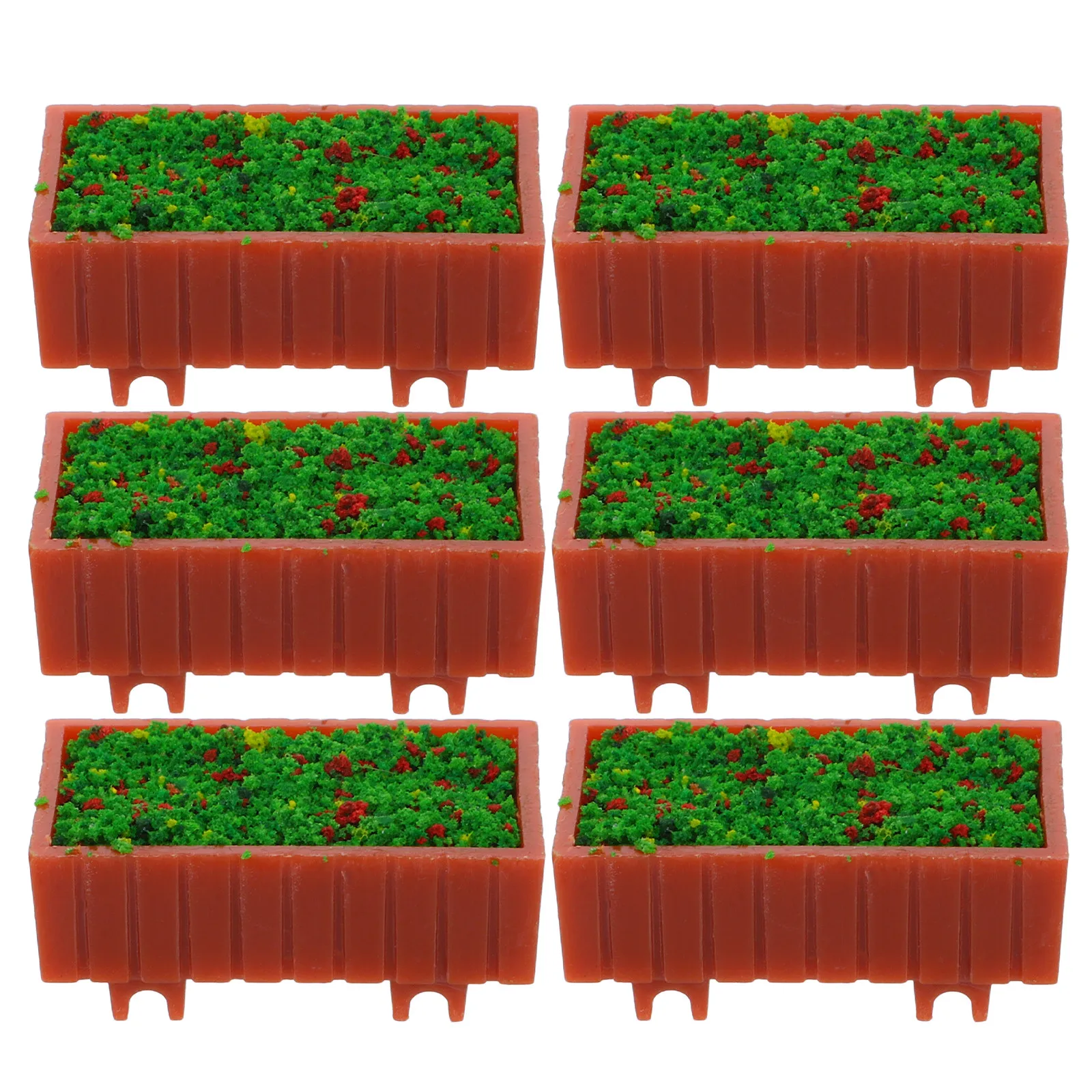 Outdoor Lighting Architectural - 6Pcs Miniature Flower Beds Light Brown