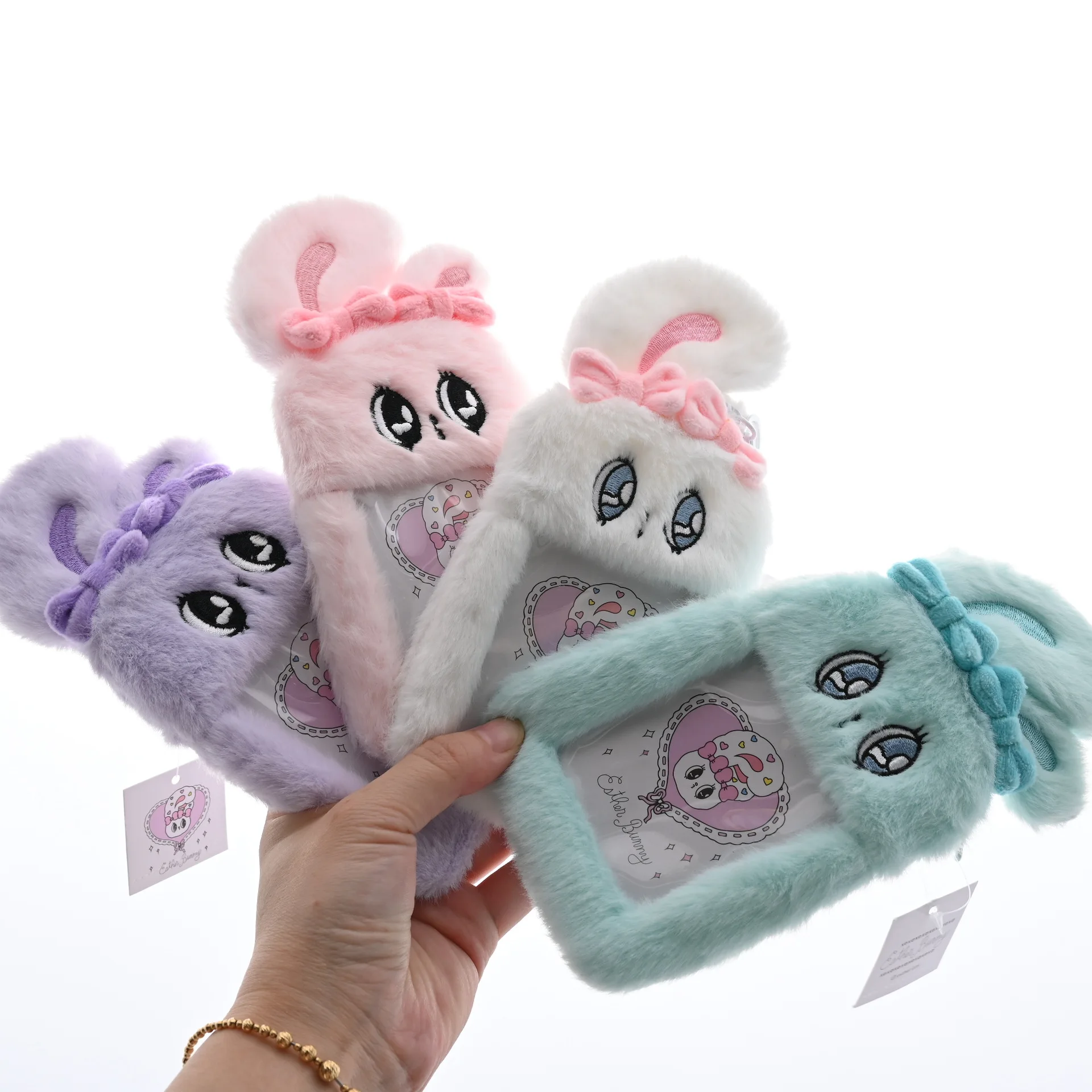 new Funny High quality new product long ear rabbit card bag cute original boutique plush rabbit plush card sleeve fashione doll