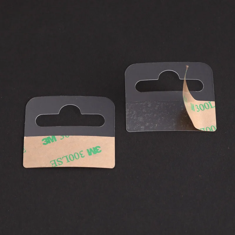 5000Pcs PVC Slot Hole Adhesive Merchandise Hang Tabs Tags Hook Store Retail Package Box Display Plastic Aircraft Hole