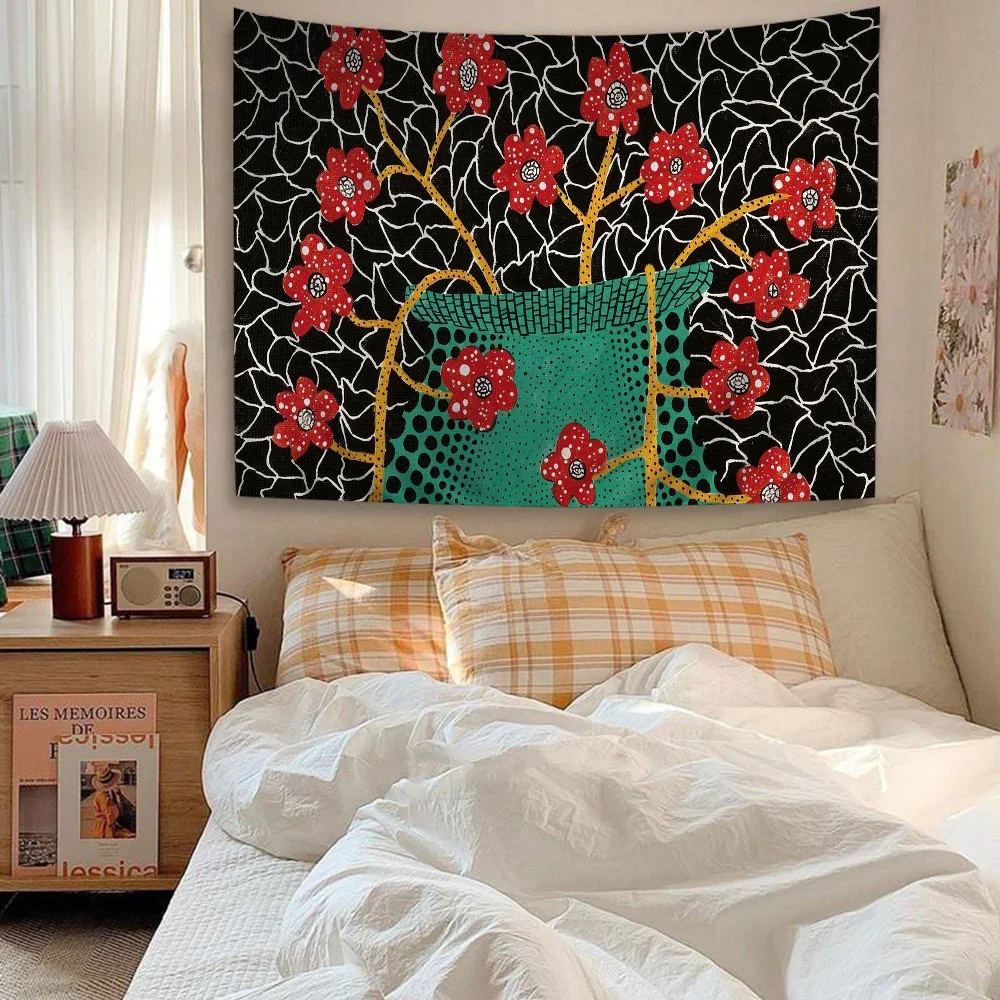 Yayoi Kusama Hippie Wall Hanging Tapestries Art Science Fiction Room Home Decor Kawaii Room Decor