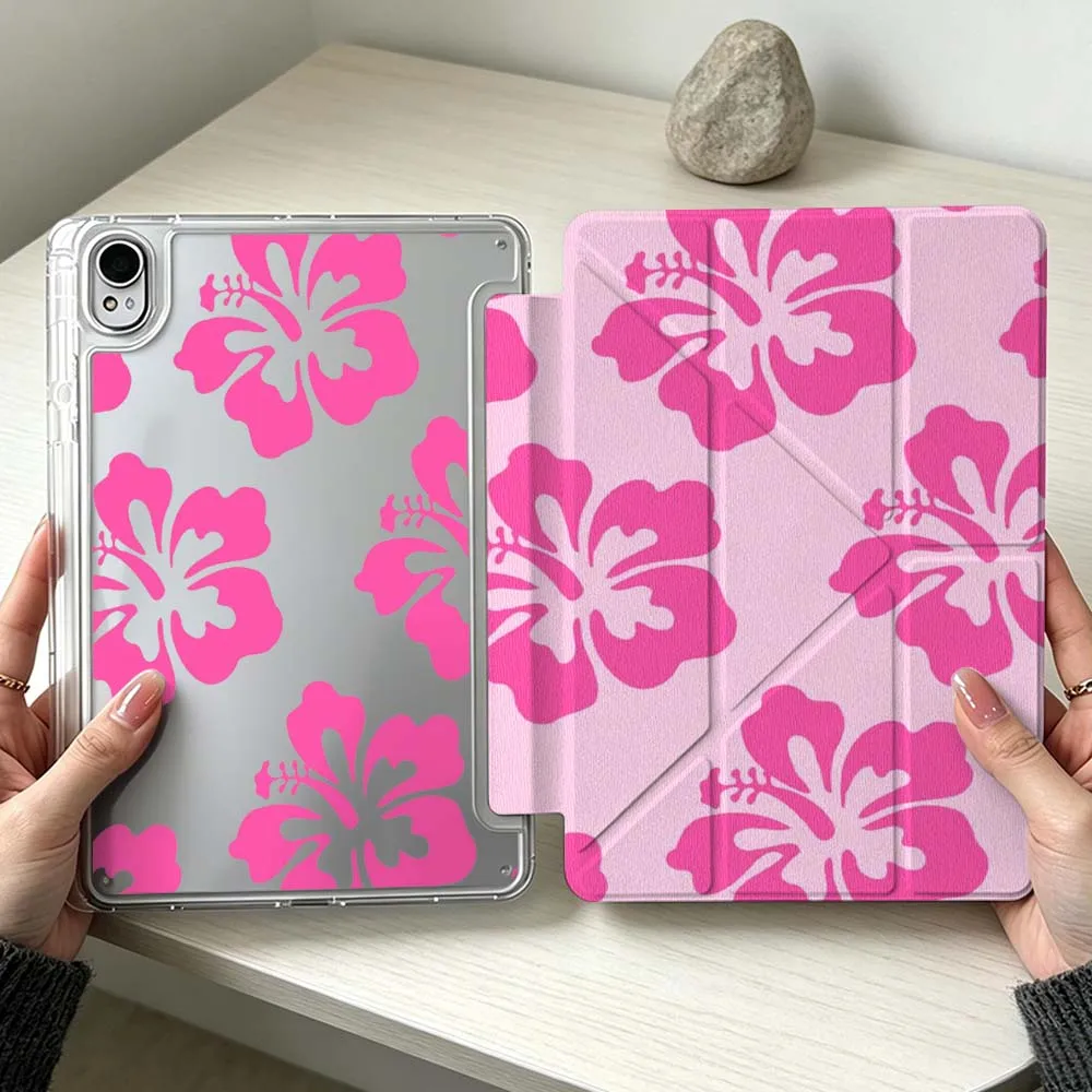 

Large Pink Floral Print For Huawei MatePad Pro SE Air 12X Honor Pad 9 V9 GT X9a X9 Foldable 3Y Tablet Case Soft